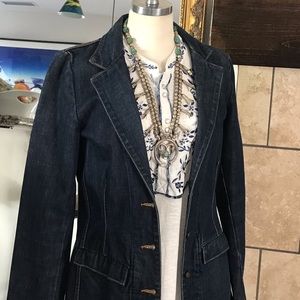 Earl Jeans 70’s Inspired Dark Denim Blazer
